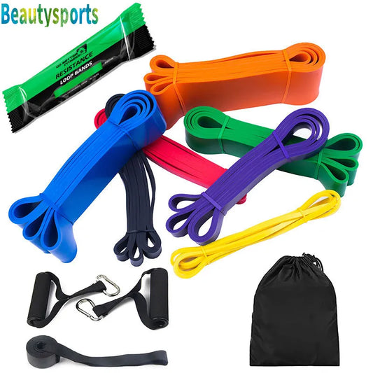 Rubber Resistance Loop Power Band Set