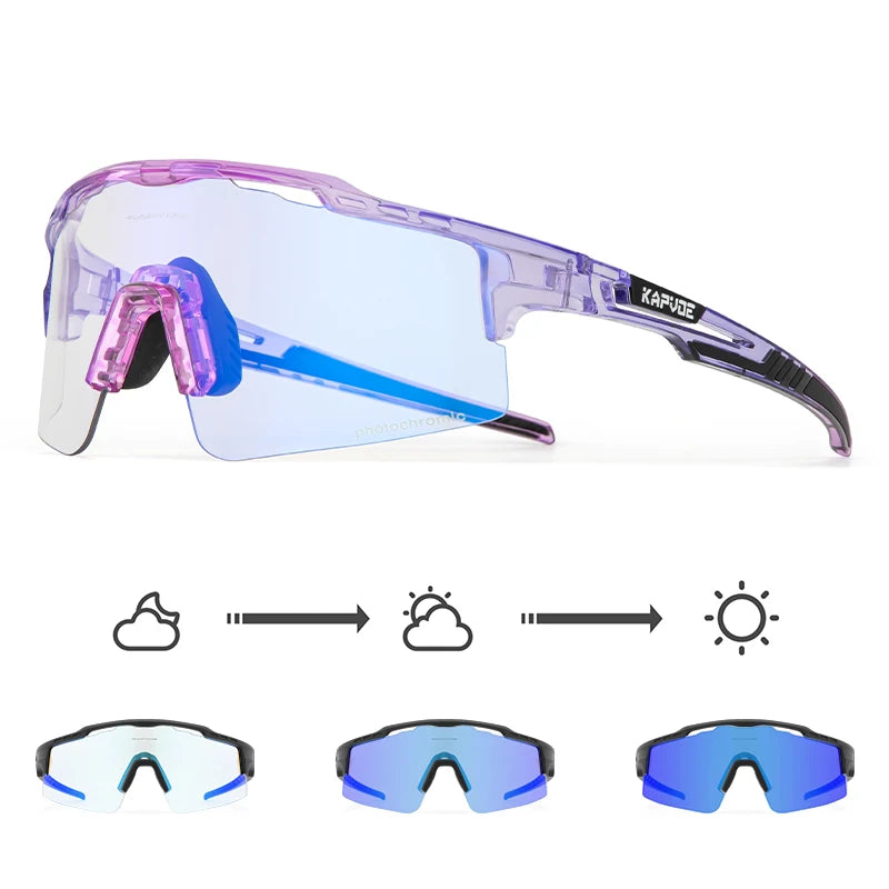 Photochromic Men Women Sunglasses Blue