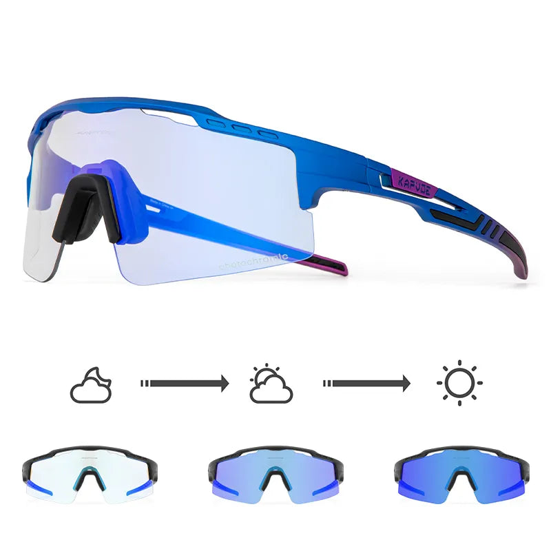 Photochromic Men Women Sunglasses Blue